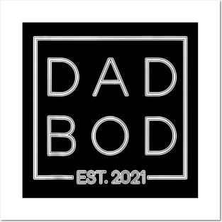 Dad Bod Est 2021 Father'S Day Gym Workout Cheat Day Posters and Art